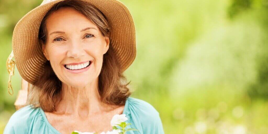 Middle-aged woman enjoying her day outdoors